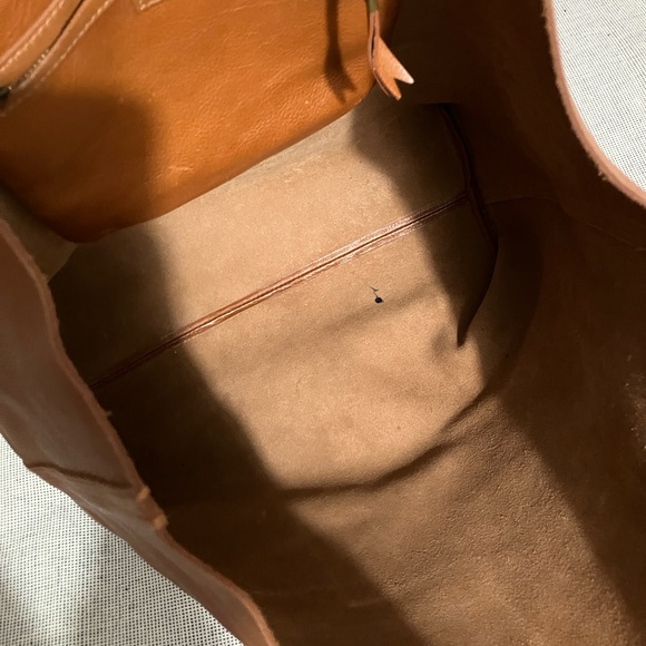 Madewell Transport Tote English Saddle tan leather pebbled bag - Picture 5 of 10